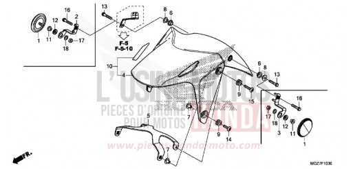FRONT FENDER CB500XAD de 2013